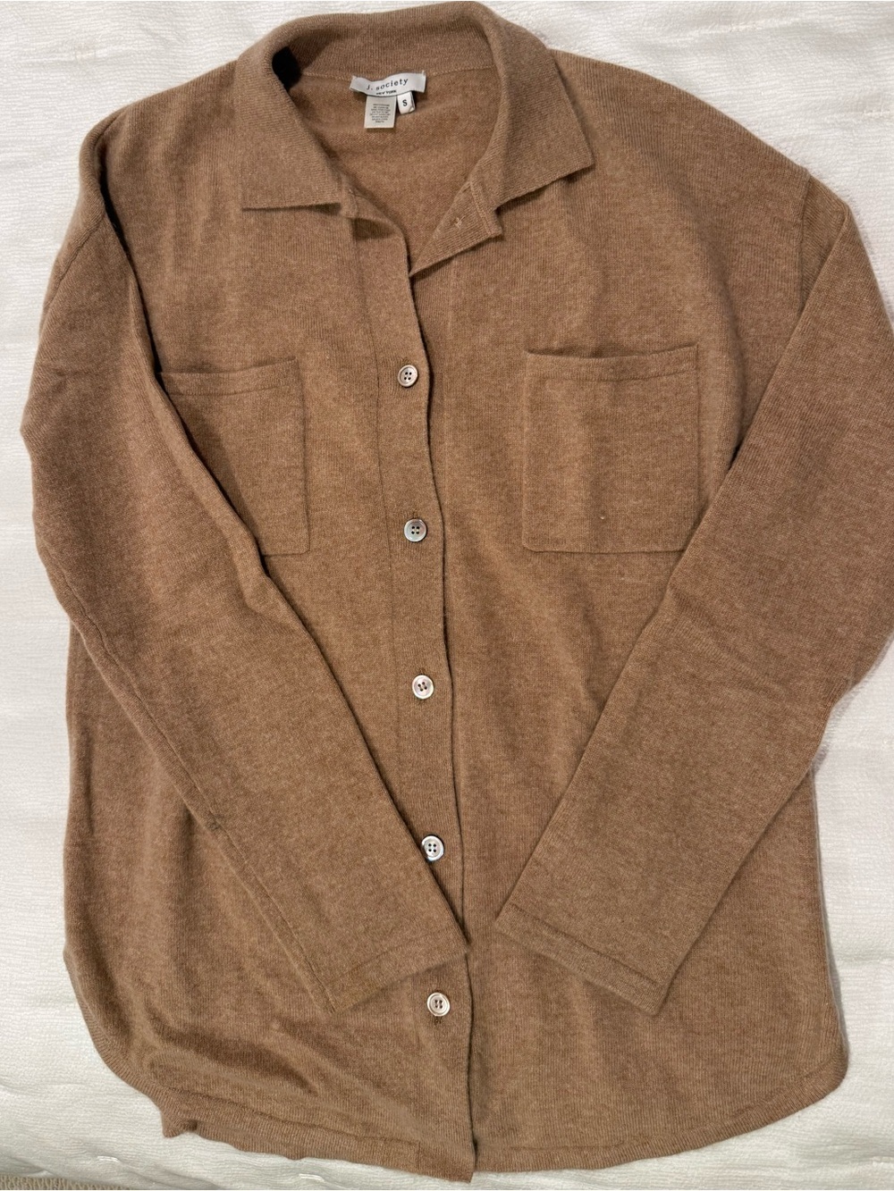 J. Society Button-Front Cardigan